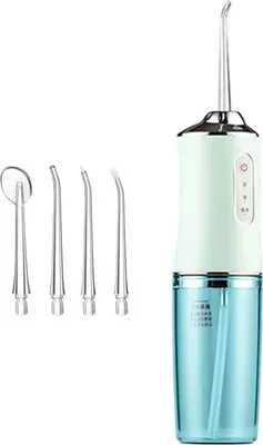 Produktbild von Irigátor Dental Water Jet pre zuby USB dobíjateľný prenosný vodný flosser 4 D zelený