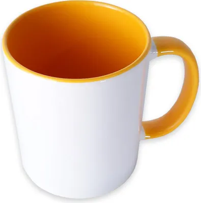Produktbild von craftcut - Sublimationstasse BICOLOR in GOLDEN YELLOW - 11 oz/330 ml