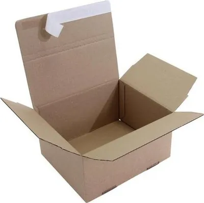 Produktbild von Wellpapp-Faltkarton 1-wellig Maße 213x153x109mm A5, Qualität 1.20B, braun