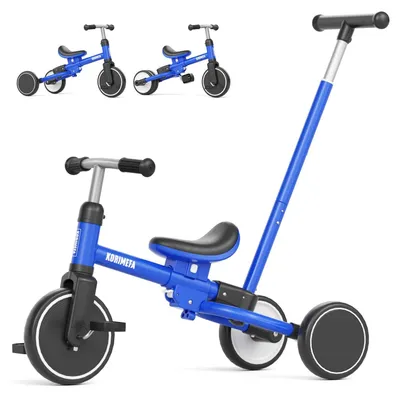 Immagine prodotto di Solidchoice - Triciclo per bambini 5-in-1 con sedile regolabile e pedali rimovibili
