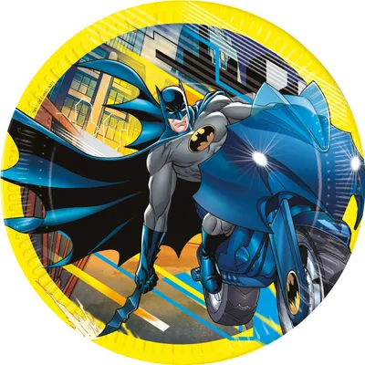 Produktbild von BATMAN Geburtstags-Pappteller 23cm 8St.