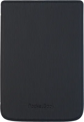 A black PocketBook cover with a ribbed texture.