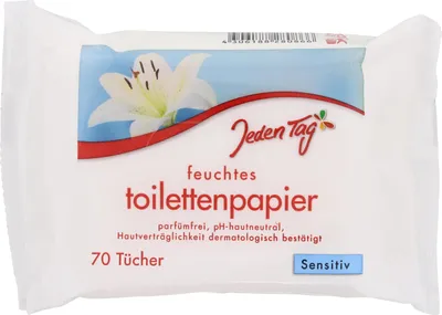 Produktbild von Jeden Tag Feuchtes Toilettenpapier sensitiv (70 St.)