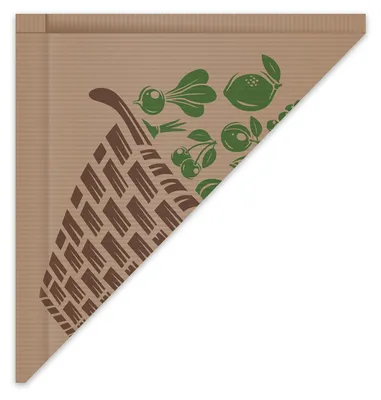 Produktbild von 1000x SpitztÃ1/4ten braun gefädelt 37x37cm 1500gr. bedruckt