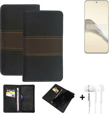 Produktbild von K-S-Trade Handyhülle + Kopfhörer kompatibel mit Realme 13 Pro+ 5G Schutzhülle Walletcase Bookstyle Tasche Schutz Case Hülle Wallet Cover