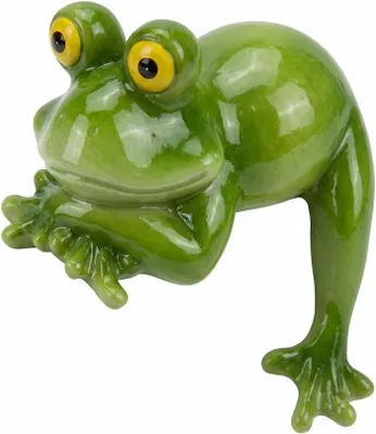 Produktbild von Kantenhocker Frosch liegend – Dekofigur aus Polyresin für Garten & Zuhause