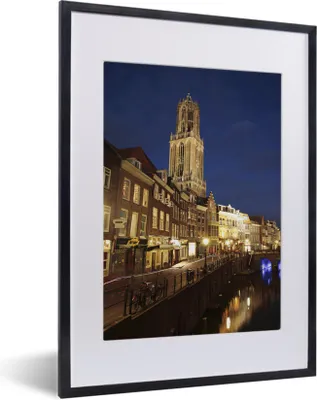 Produktbild von MuchoWow® MuchoWow® Gerahmtes Poster Domturm - Wasser - Licht 30x40 cm - Poster mit zchwarzem Bilderrahmen - Wandposter Schlafzimmer
