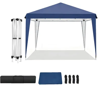 Obrázek produktu pro Skládací pavilon, voděodolná stříška, ochrana proti UV záření, barva: modrá, rozměry: 3 x 3 metry