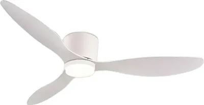 Image de Ventilateur de plafond avec éclairage, à faible consommation d'énergie, télécommande, blanc, 52 pouces