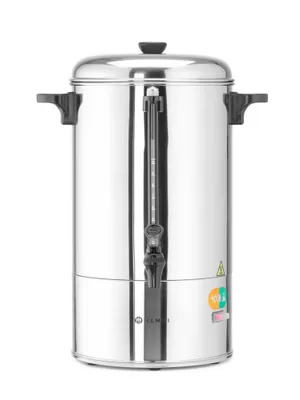 Image de Système de percolation du café modèle 100 Modèle en acier inoxydable à simple paroi pour la préparation de grandes quantités de café Le tamis à mailles particulièrement fines permet de préparer le café sans papier filtre avec des cafés à mouture normale Fonction de maintien au chaud automatique jusqu'à