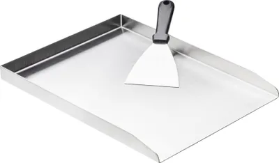 Produktbild von Plancha Grillplatte aus Edelstahl, ca. 40x30x3cm inkl. Grillspachtel