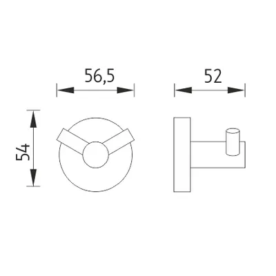 Image de Crochet double pour serviettes Nimco UN 13053-26