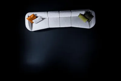 Immagine prodotto di Divano imbottito grigio a sei posti per il soggiorno, divano di design