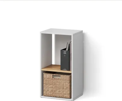 Produktbild von Bücherregal Livinity Lorena Weiß/Goldkraft Eiche mit 2 Fächern, Model 57386
