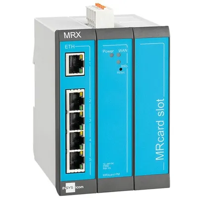 Zdjęcie produktu dla Insys Microelectronics MRX3 LAN, Ethernet WAN, Fast Ethernet, Niebieski, Szary