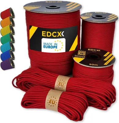 Obrázok produktu pre Paracord 550, nylonová šnúra, priemer 4 mm, 100% nylon, vhodná na outdoorové aktivity a kempovanie