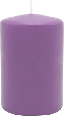 Produktbild von Stumpenkerze aus Paraffin, Flieder, WENZEL, 80/60 mm, Brenndauer ca. 22h, selbstverlöschend