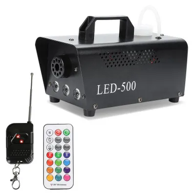 Zdjęcie produktu dla Jopassy maszyna do mgły LED RGB maszyna do dymu - oświetlenie sceniczne - z 2 pilotami - maszyna do mgły z efektem zamgławiacza - 500W
