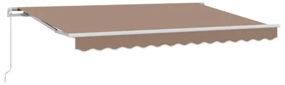 Image de vidaXL, store enrouleur rétractable, couleur taupe, 450 x 350 cm, polyester et aluminium