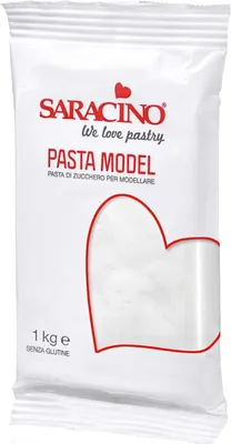 Produktbild von Saracino Modellierfondant Pasta Model Weiß 1kg
