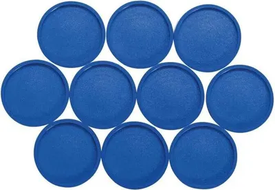 Obrázok produktu pre MAUL Magnet okrúhly 10 kusov 1 kg plast ferit nerozbitný lakovaný Ø 2,9 x 1,2 cm modrý
