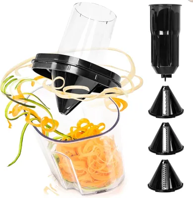 Produktbild von Duronic HBS35 Zubehör für elektrischen Stabmixer, Aufsatz für Pürierstab HB35B oder HB35C von Duronic, Spiralizer-Befestigung mit 3 Kegeln, Nur Zubehör für Zauberstab, Nicht einzeln verwendbar