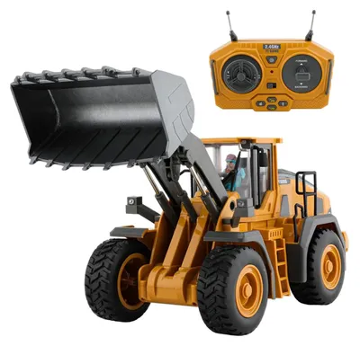 Produktbild von OKWISH Spielfahrzeuge, Ferngesteuerter Bulldozer für Kinder, Robuste RC Baumaschine in Gelb, Ideal für Spielspaß im Freien, Hergestellt aus Metalllegierung