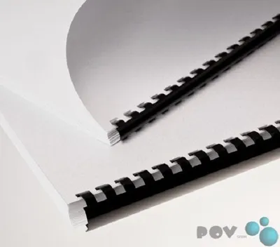 Produktbild von 50 RENZ Kunststoffbinderücken schwarz für 160 Blatt
