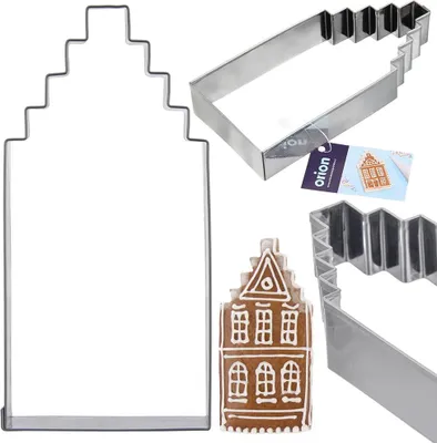 Produktbild von Orion Ausstechform Keksausstecher Ausstecher für Kekse Lebkuchen aus Edelstahl Häuschen 12 cm