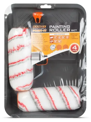 Produktbild von HANDY – Wandfarben-Set – Farbroller und Farbwanne – 4-teilig – Farbroller-Set – wiederverwendbar