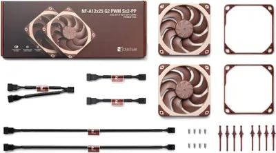 Zdjęcie produktu dla Noctua NF-A12X25 G2 PWM SX2-PP, Wentylator, 12 cm, 1800 RPM, 107,3 m³/h, Beżowy
