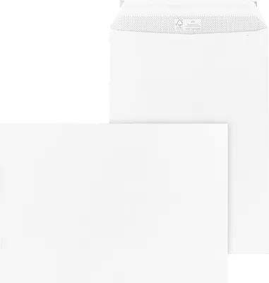 Produktbild von mayer-network 30006894 A11070FSC Versandtasche - C5, weiß, ohne Fenster, haftklebend, 100 g/qm, 500 Stück