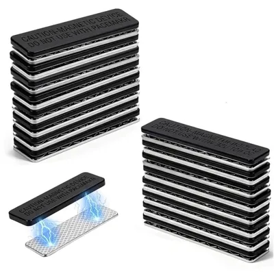 Zdjęcie produktu dla Klamry magnetyczne do siatek przeciw komarom - Samoprzylepne klamry mocujące - Wielokrotnego użytku magnesy - Siatki przeciw komarom - Do okien i drzwi balkonowych - 16 sztuk - Siatki przeciw komarom