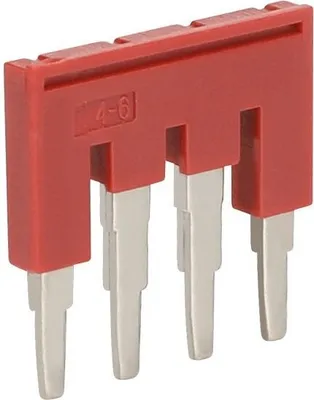 Produktbild von Steckbrücke für Schnellverbinder 4mm² 4-polig rot