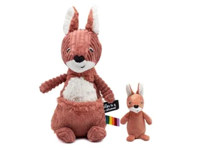 Image de Kangourou en peluche - mère et bébé, brun-orange