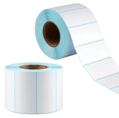 Thermoetiketten 2000 Stück, 60×30 mm, selbstklebend, weiß