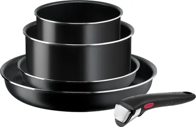 Zdjęcie produktu dla Tefal Ingenio L15490, Czarny, Aluminium, Tytan, Czarny, Thermo-Spot, Rozłączny