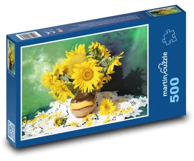 Obrázek produktu pro Puzzle 500 Slunečnice ve váze - martinpuzzle