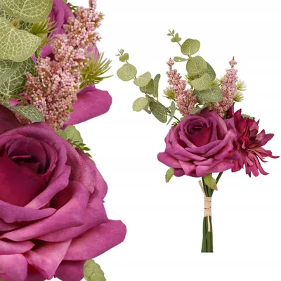 Produktbild von Topoblu Künstliche Blumen Bunter Strauß Rosen Deko 31cm