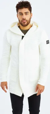 Produktbild von Leif Nelson Kapuze Herren Strickjacke Kapuze LN-7180, Ecru / S