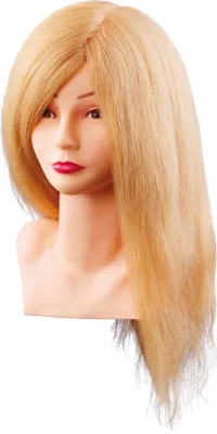 Image de Comair Tête d'entraînement 40 cm blond cheveux humains avec buste
