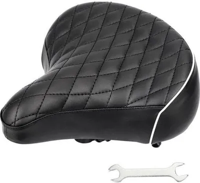 Productafbeelding van Fietszadel, comfortabel gelzadel voor dames en heren, ergonomisch comfortzadel voor stadsfiets, MTB en retrofietsen (26 x 27 cm), ademend en waterdicht