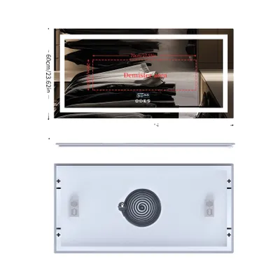 Produktbild von LED Badezimmer Spiegel, Bluetooth Lautsprecher, Anti-Beschlag-Funktion, 120x60cm
