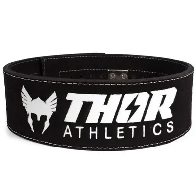 Image de Thor Athletics ceinture d'haltérophilie en cuir avec boucle, ceinture pour haltérophilie, powerlifting, bodybuilding, crossfit, fitness, ceinture d'haltérophilie (L)