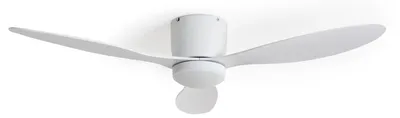 Produktbild von Deckenventilator mit Licht Lautlos DC Weimar für Außen Weiß Fernbedienung Groß (über 20 m²) 132 cm Weiß