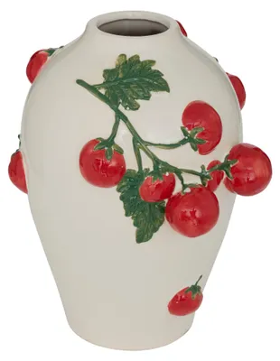 Produktbild von Dekorativer Vase mit Tomatenmotiv, 20,6 x 25,5 cm, aus Keramik