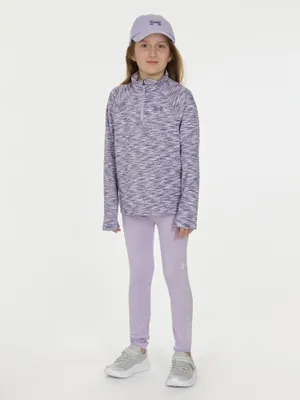 Produktbild von Under Armour Mädchen-Leggings-Set UA 1/4 ZIP LEGGING SET-PPL 2-3YR