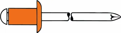 A diagram of a blind rivet.