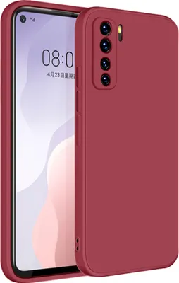 Produktbild von Huawei Nova 7 SE Hülle, LaimTop Slim Liquid Silikon Gel Gummi Schutzhülle für Huawei Nova 7 SE Rot