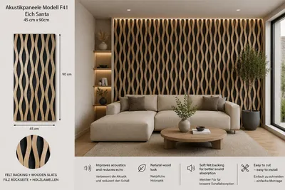 Produktbild von Akustikpaneele Modell F41, Akkustische Wandplatte, Wandplatte, Wandplatte, Wandplatte, Wandplatte, Wandplatte, Wandbekleidung